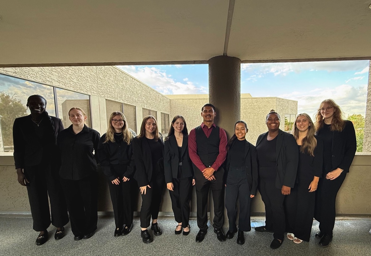 Team gathering at outdoor venue